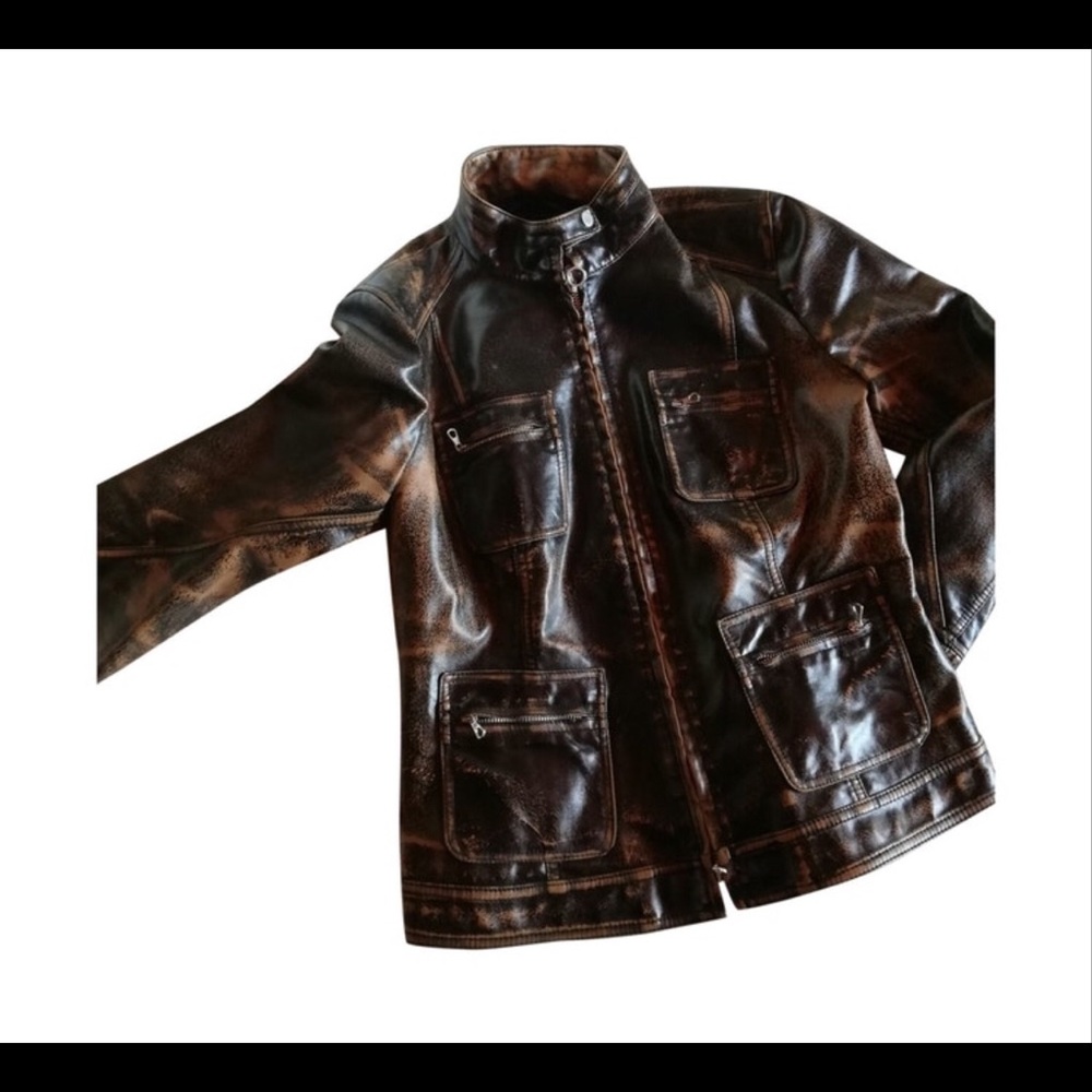 Vintage Marella Faux Leather Jacket, US size 6